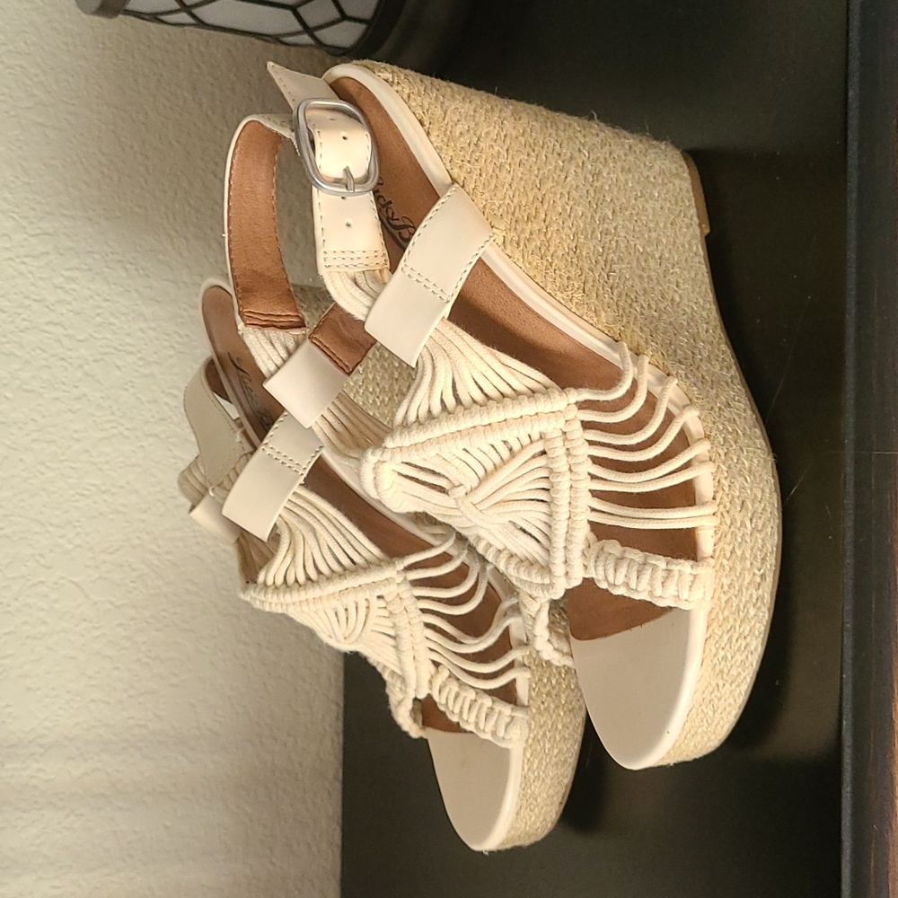 Lucky Brand. Woven Wedge Heels